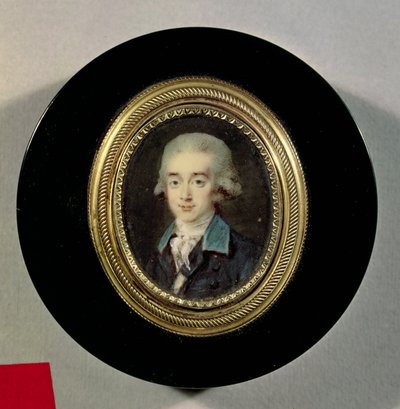 ハンス伯爵アクセルフォンフェルセン（1755-1810）の肖像画のミニチュア 作： Noel Halle