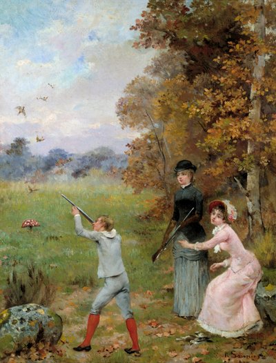 リトル ハンター ノエル ソーニエ (1847-1890) による絵画 19 世紀の個人コレクション 作： Noel Saunier