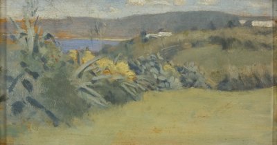 タンジールの風景」1885年頃（油彩・パネル 作： Norman Garstin