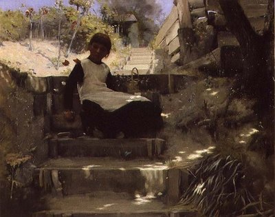 庭師の娘」（油絵 作： Norman Garstin