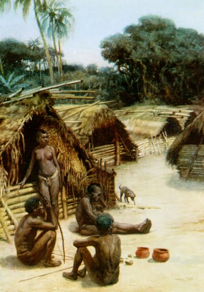 ニューヘブリディーズの村、1908 作： Norman Hardy
