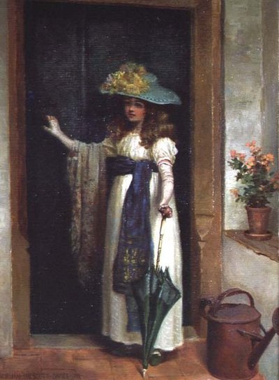 傘を持つ少女 作： Norman Prescott Davies