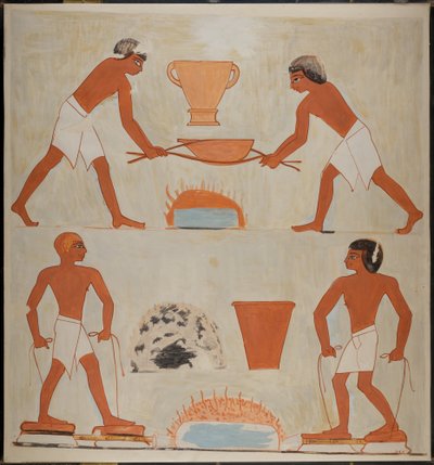 レクミレの墓、金属労働者のシーン 作： Norman de Garis Davies