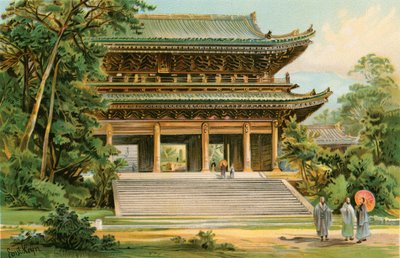 アジアのモンゴロイドの文化：日本のお寺 作： North American