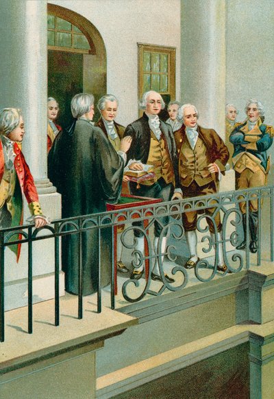 ジョージワシントンが大統領に宣誓 作： North American