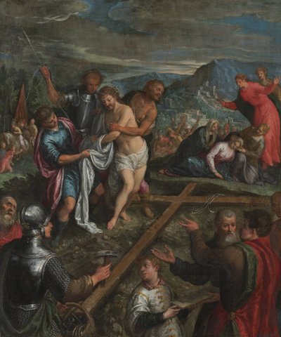 はりつけの準備、1600年頃（銅に油彩） 作： Northern Italian School