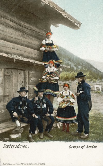農民のグループ（ノルウェー・セテスダール 作： Norwegian Photographer