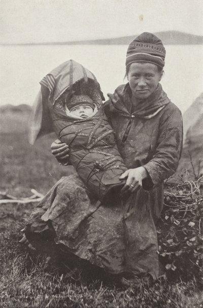 ラップの母親と赤ちゃん 作： Norwegian Photographer