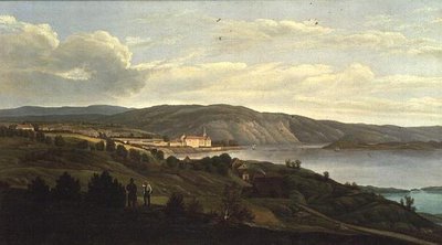 クリスチャニアの眺め、1830年頃 作： Norwegian School