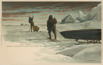 ナンセンのフラム探検隊、1896年5月（カラーリトグラフ 作： Norwegian School