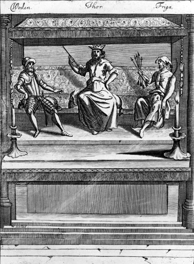 ウォーデン、トール、フリガ、1670〜1680年 作： Norwegian School
