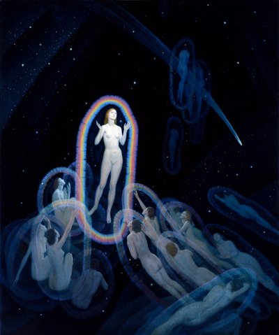 アイデアの誕生、1920年頃（キャンバスに油彩） 作： Norwood MacGilvary