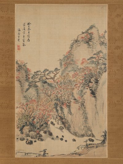 永源寺の秋の風景、1833年。 作： Nukina Kaioku