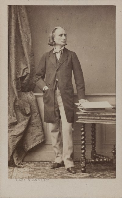 作曲家フランツ・リストの肖像（1811-1886）1870年頃 作： Numa Blanc