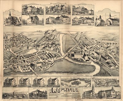 ロンズデール、ロードアイランド、1888年。 作： O.H. Bailey and Co.
