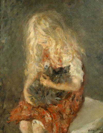 猫と女の子 作： Oda Krohg
