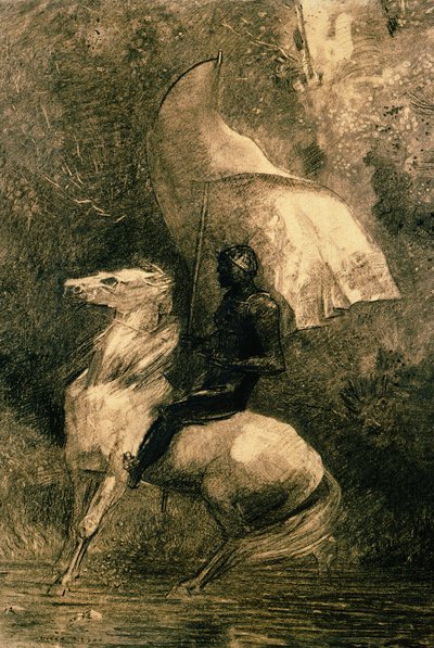 騎士、1885年 作： Odilon Redon