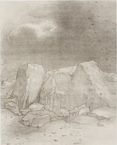 And He Discerns an Arid, Knoll-Covered Plain、プレート 7/24 作： Odilon Redon