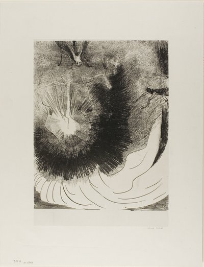 And There Fell a Great Star From Heaven, Burning as It We Were a Lamp, プレート 5/12 作： Odilon Redon