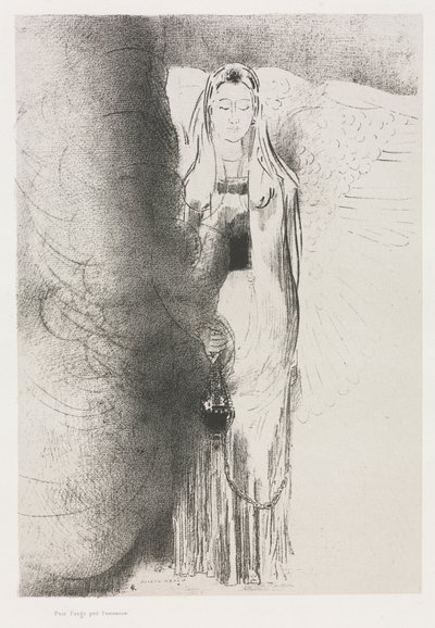 そして天使は香炉を取りました 作： Odilon Redon