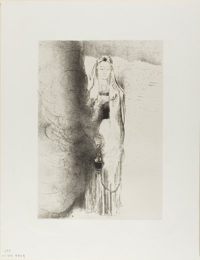 And the Angel Take the Censer、プレート 4/12 作： Odilon Redon