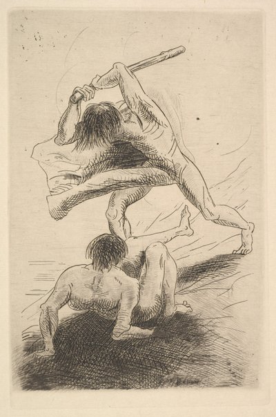 カインとアベル、1886年。 作： Odilon Redon