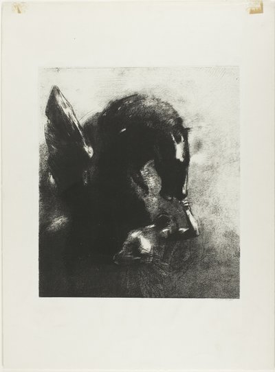 囚われのペガサス 作： Odilon Redon