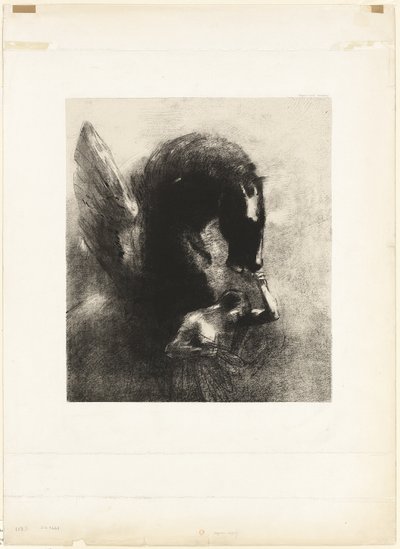 囚われのペガサス 作： Odilon Redon