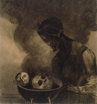 魔女の大釜 作： Odilon Redon