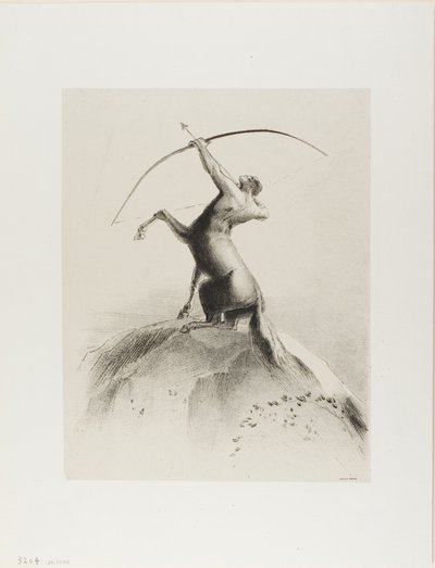 雲を狙うケンタウロス 作： Odilon Redon