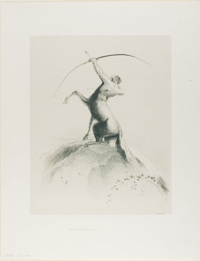 雲を狙うケンタウロス 作： Odilon Redon