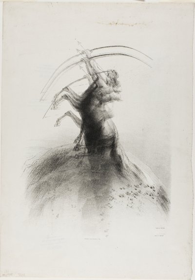 雲を狙うケンタウロス 作： Odilon Redon