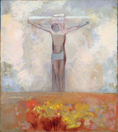 十字架上のキリスト、c。 1910年。 作： Odilon Redon
