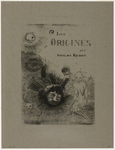 表紙-『Les Origines』の扉絵 作： Odilon Redon