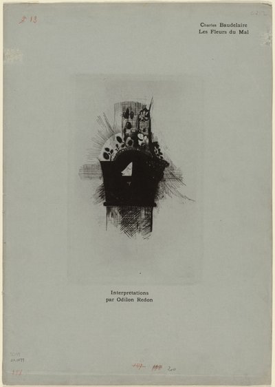 Les Fleurs du Mal の表紙/口絵、プレート 1/9 作： Odilon Redon