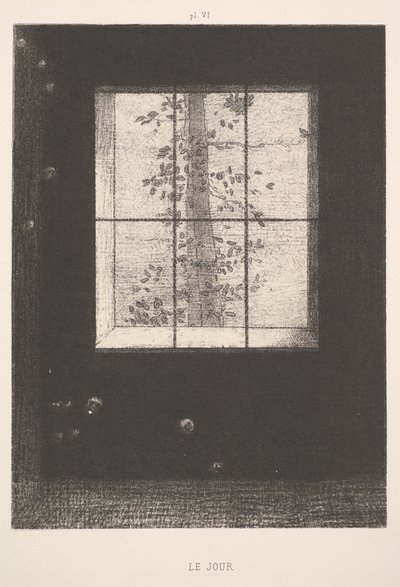 Day Le Jour、シリーズ、Dreams Songes、プレート VI、1891 年から。 作： Odilon Redon