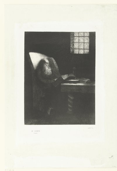 読者 Le Liseur (オブジェクトのタイトル) ロドルフ・ブレスダンの肖像 作： Odilon Redon
