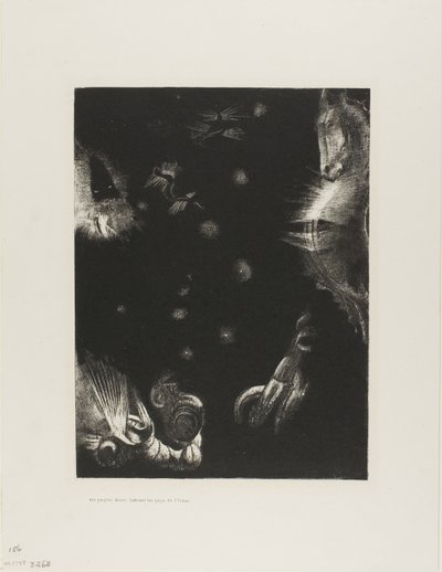 海の国にはさまざまな人々が住んでいる、プレート 23/24 作： Odilon Redon