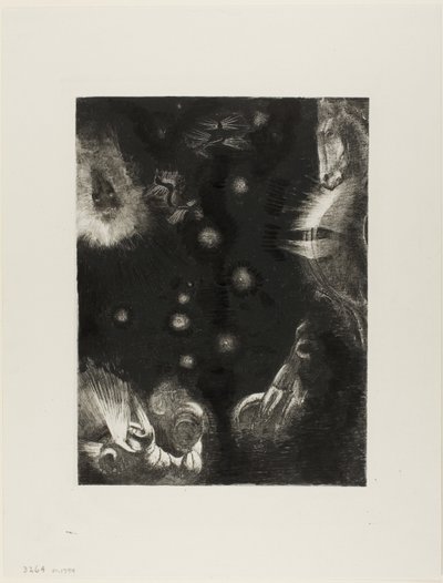 海の国にはさまざまな人々が住んでいる、プレート 23/24 作： Odilon Redon