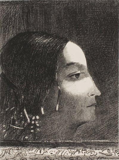 ドルイド巫女のような顔でドラマチックで壮大 作： Odilon Redon