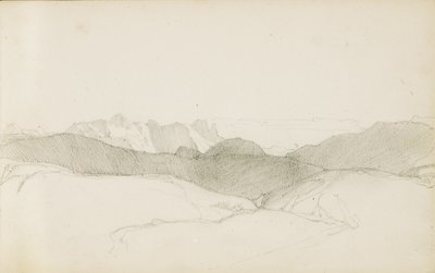 「バスクの国」というタイトルのアルバムからの描画、1862〜63 作： Odilon Redon