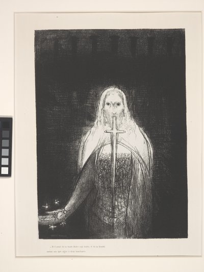 And He Had In His Right Hand Seven Stars... (チンアップリケ紙にリトグラフ) 作： Odilon Redon