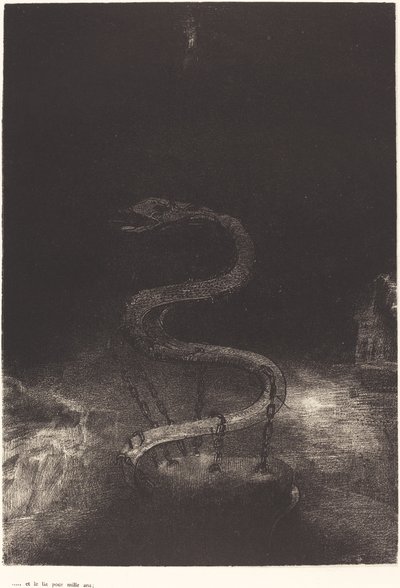 そして千年の間彼を縛った 作： Odilon Redon