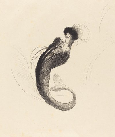 ファム ア ラ トルク オルニー (羽毛の帽子をかぶった女性) 作： Odilon Redon