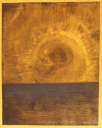 フローティングヘッド、1885年 作： Odilon Redon