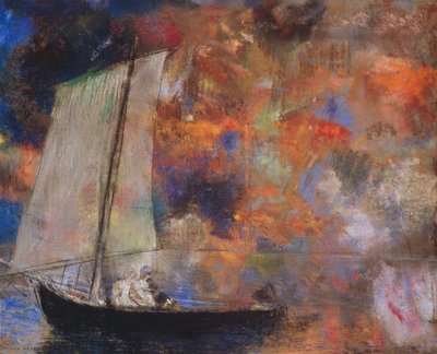 花の雲、1903年頃（紙にパステル） 作： Odilon Redon
