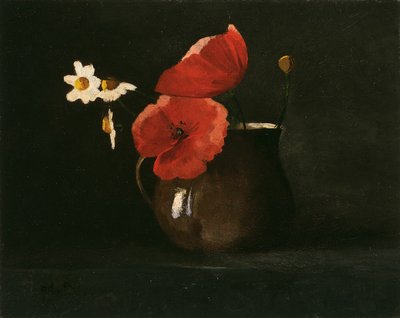 花ポピーとデイジー 作： Odilon Redon
