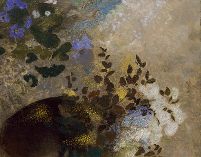 黒い花瓶の花、c.1909-10 作： Odilon Redon