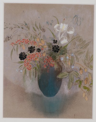 花瓶の花 作： Odilon Redon