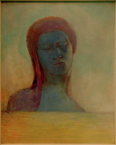 目を閉じた 作： Odilon Redon